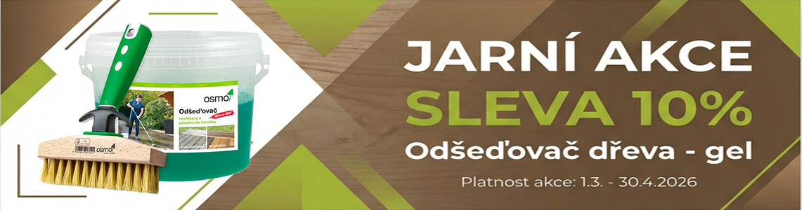 Akce odšeďovač dřeva - gel, sleva 10%