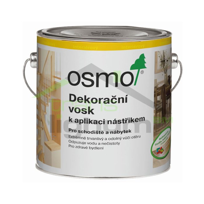 Dekorační vosk k aplikaci stříkáním - Zvol velikost: 2,5 l, Vyber odstín: 3009 Bezbarvý, polomat Protiskluz (R9)