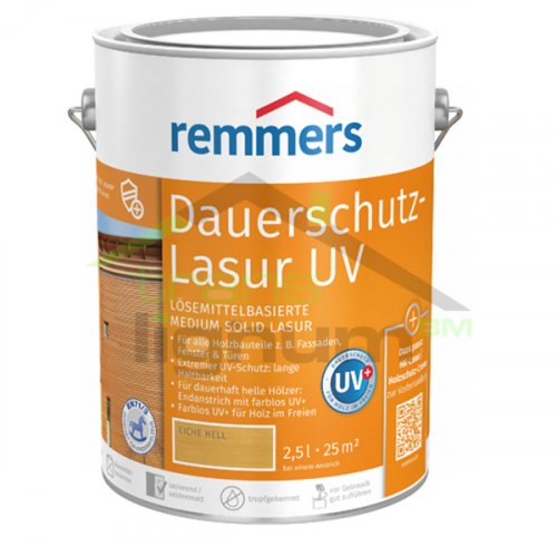 UV+ lazura (Dauerschutz lasur UV) - Vyber odstín: Bílá, Zvol velikost: 2,5 l