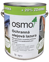 Ochranná olejová lazura akce 3 l za cenu 2,5 l