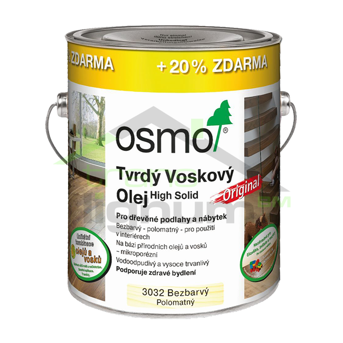 Tvrdý voskový olej Originál akce 3 l za cenu 2,5 l