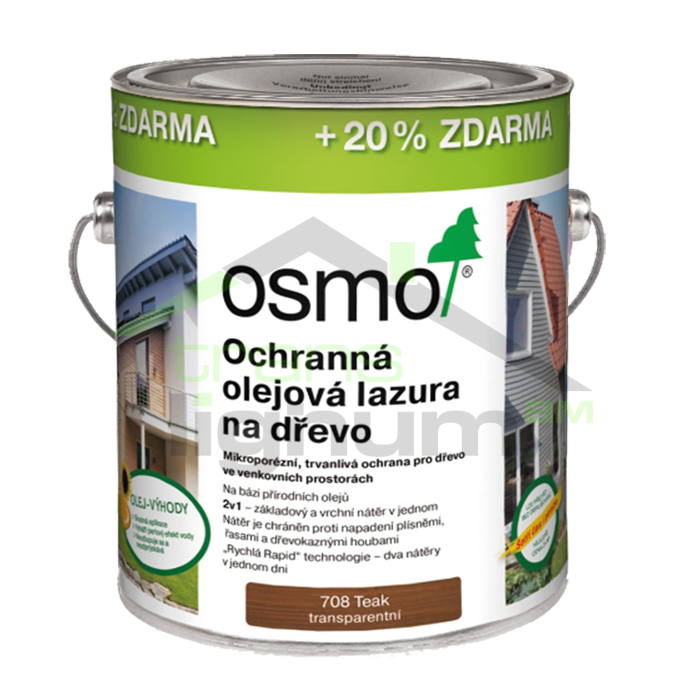 Ochranná olejová lazura akce 3 l za cenu 2,5 l - Vyber odstín: 708 Týk, Zvol velikost: 3 l