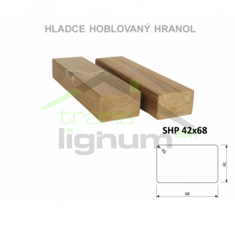 Thermowood hranol borovice SHP 42x68 mm - Délka: 3,6 m