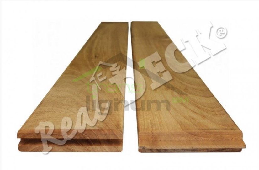 Teak javský pero/drážka 20 x 90 mm