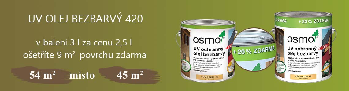 Akce UV 420 3 litry za cenu 2,5 litru